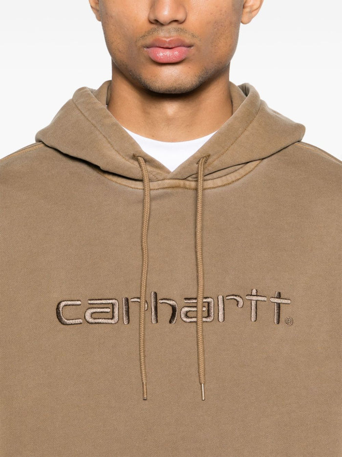 Carhartt Felpa Uomo Marrone Effetto Slavato 4