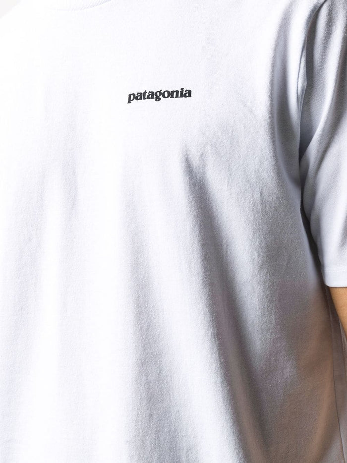 Patagonia Uomo T-shirt Bianco Logo sul Petto 4