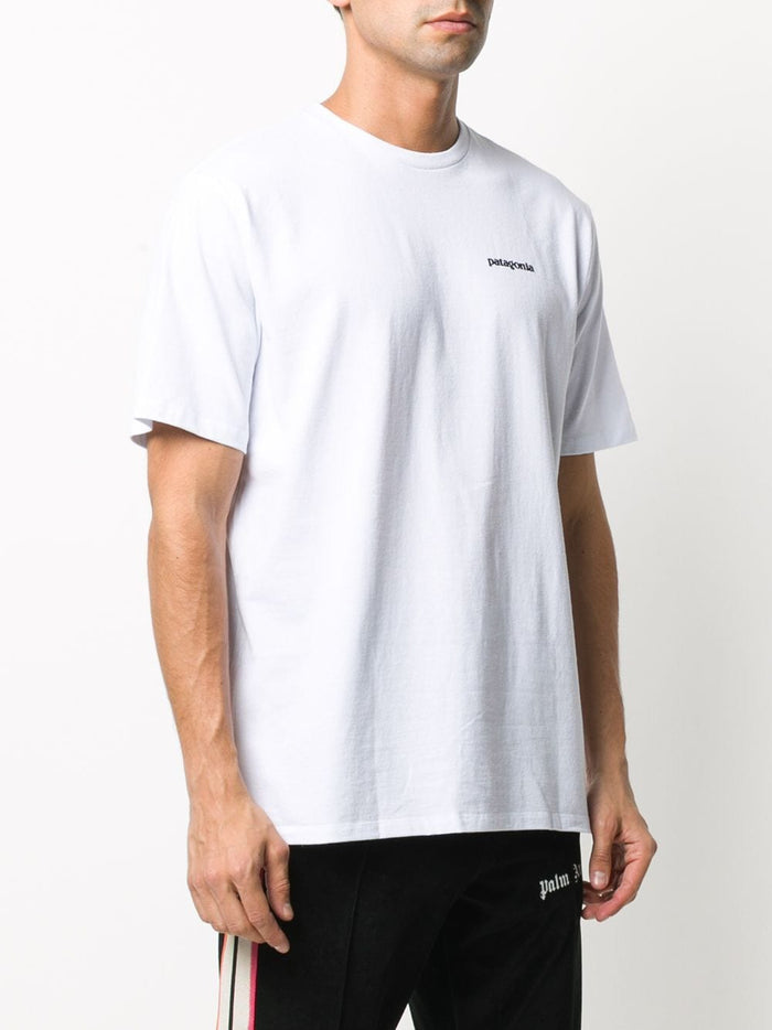 Patagonia Uomo T-shirt Bianco Logo sul Petto 3