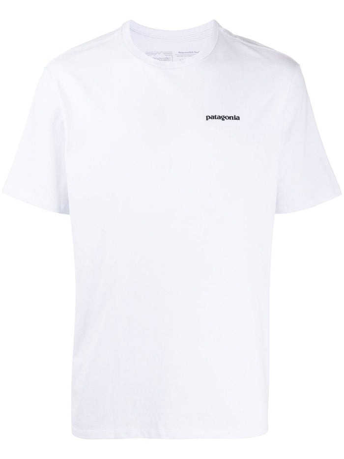 Patagonia Uomo T-shirt Bianco Logo sul Petto 5