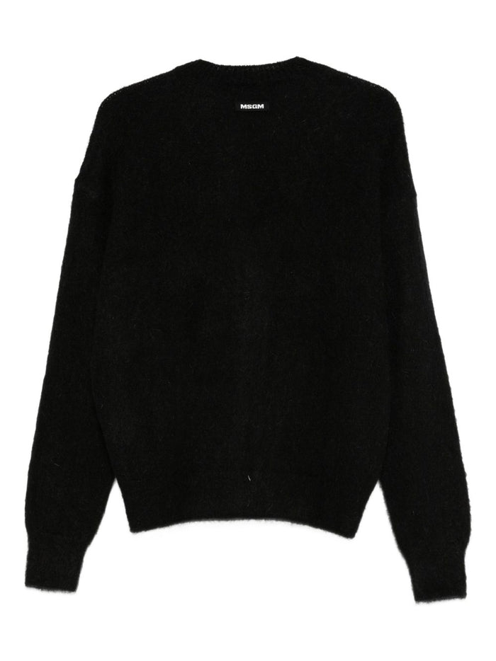 Schwarzer Herren-Cardigan von Msgm mit Pilzmotiv 2