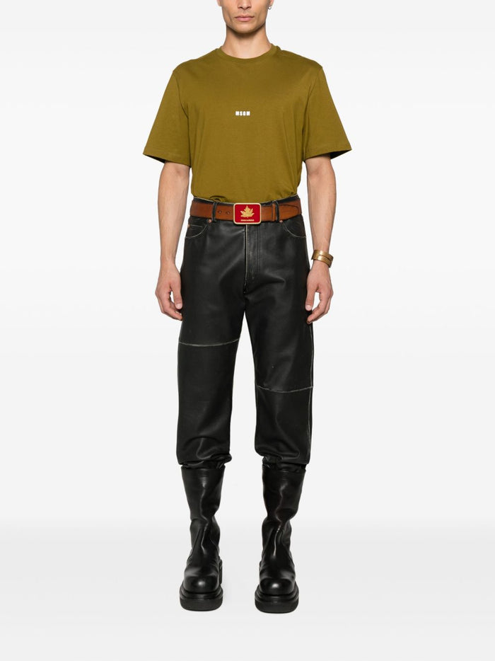 Msgm Herren T-Shirt in grün 1