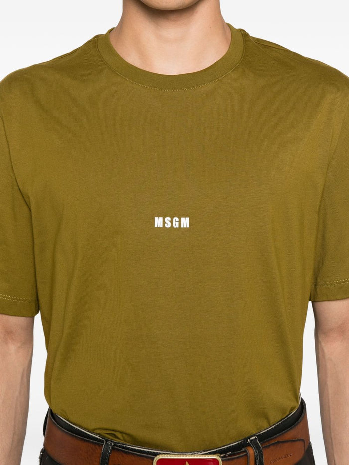 Msgm Herren T-Shirt in grün 3