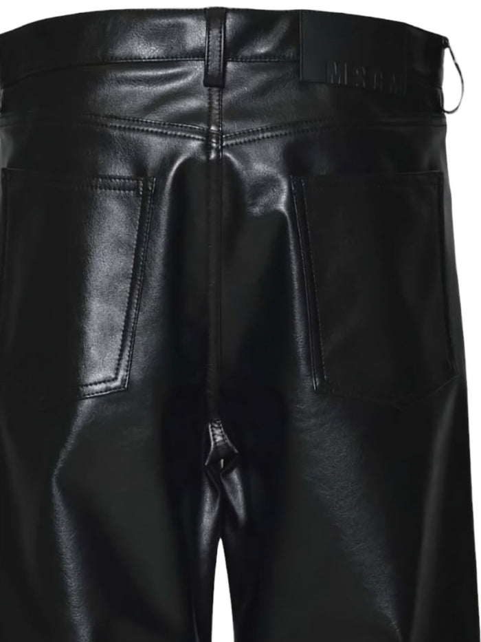 Msgm Herren-Glanzhose in Schwarz 3