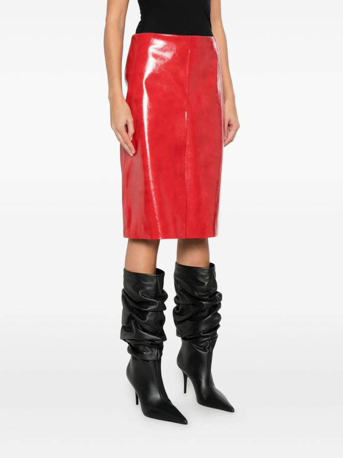 Msgm Gonna Rosso Donna Pelle 1