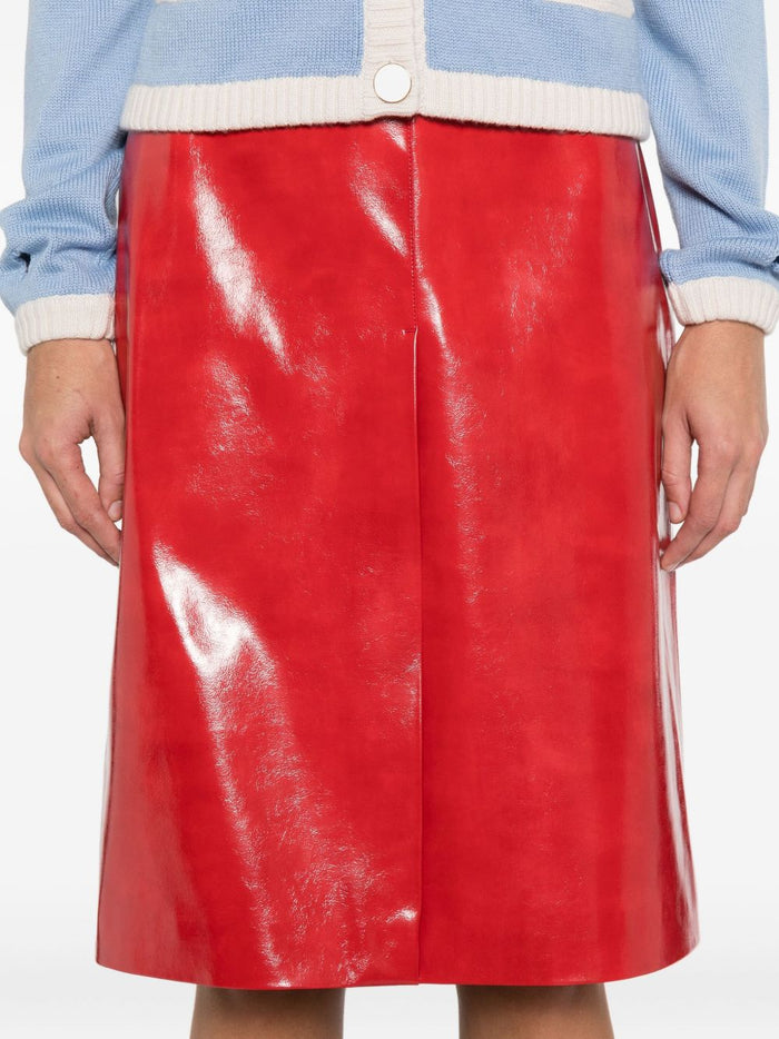 Msgm Gonna Rosso Donna Pelle 4