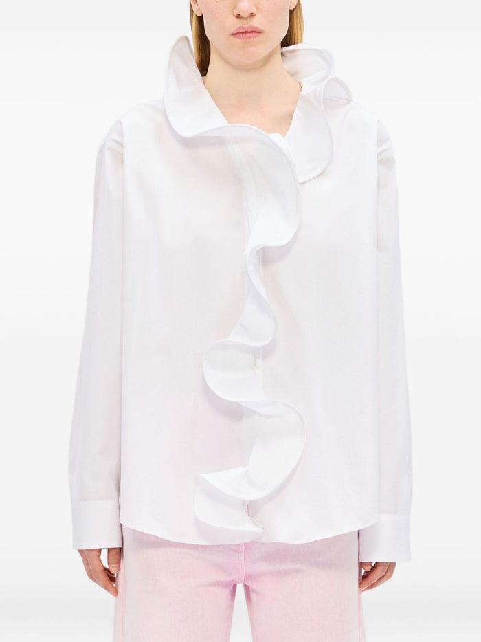 Weißes Damenhemd von MSGM mit Rüschen 1