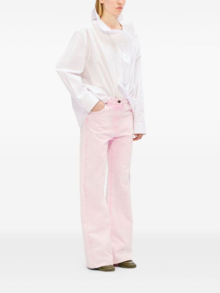 Weißes Damenhemd von MSGM mit Rüschen 2