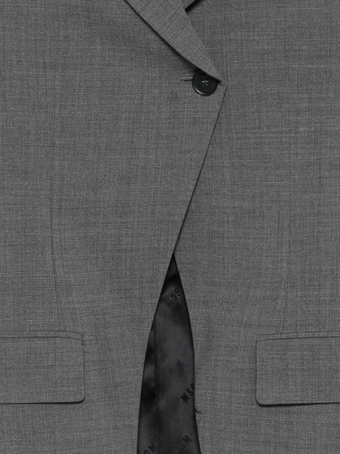 Msgm Giacca Grigio Donna Monopetto 3