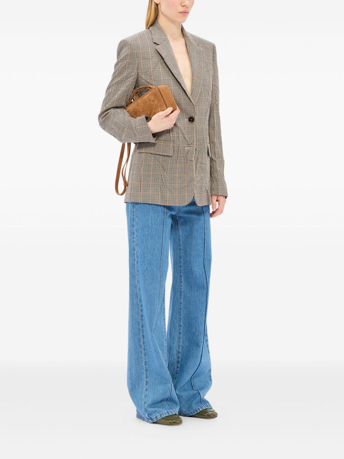 Msgm Giacca Beige Donna a Quadri 2