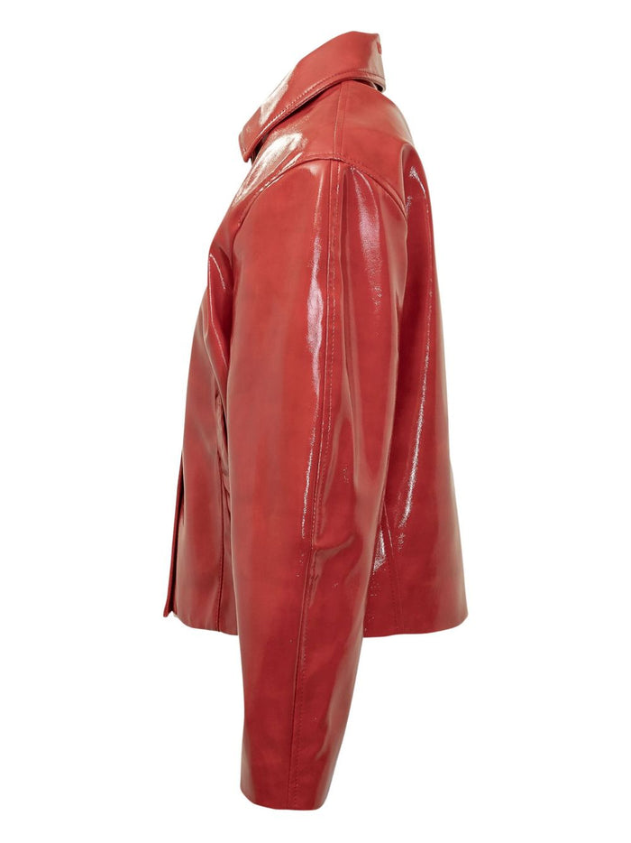 Msgm Giubbotto Rosso Donna Finish Lucido 3