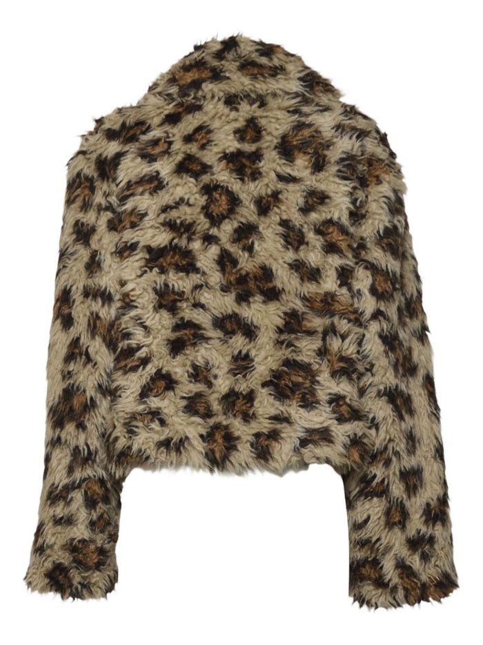 Msgm Giubbino Marrone Donna Leopardato 2