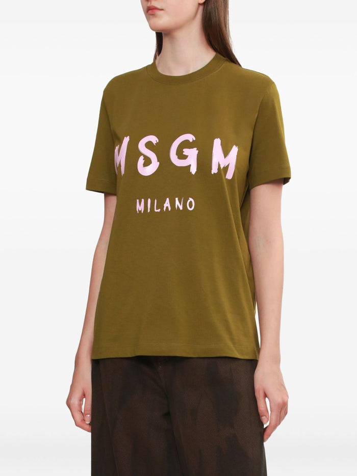 MSGM Grünes T-Shirt für Damen 1