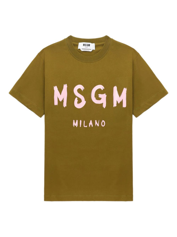 MSGM Grünes T-Shirt für Damen 5
