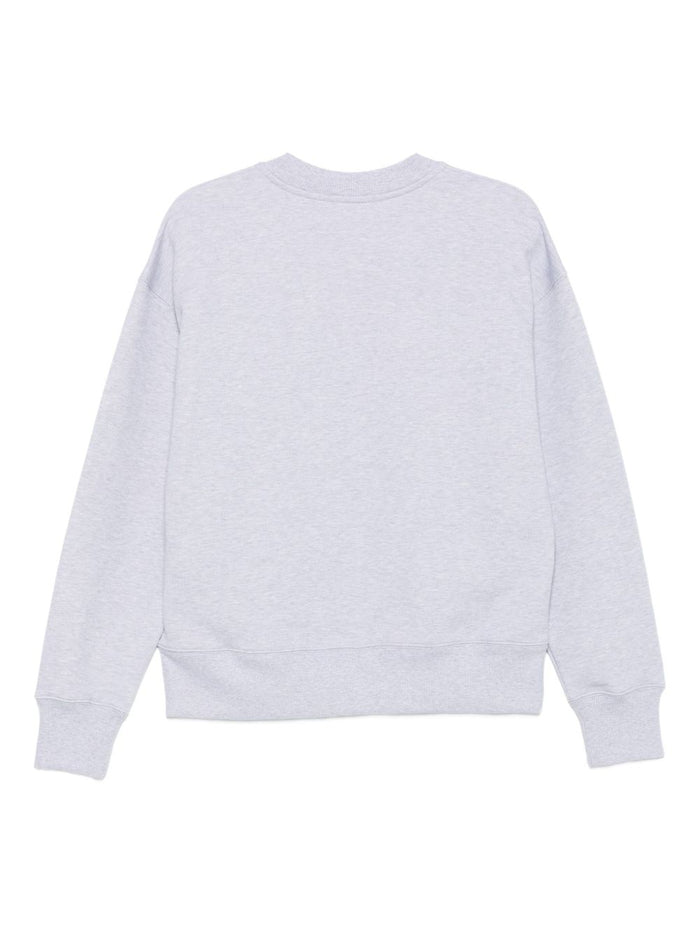 MSGM Damen-Sweatshirt in Grau mit Logostickerei 2