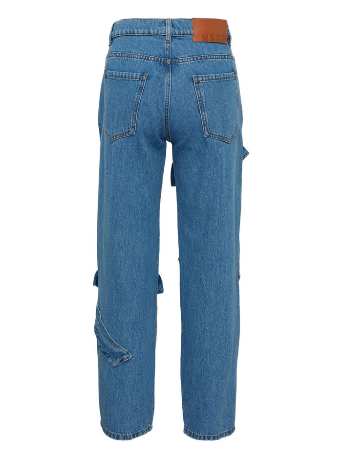 Msgm Damen-Jeans in Blau mit Knoten 2