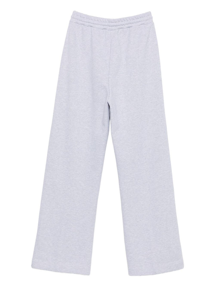 Graue Damenhose von MSGM mit Logostickerei 2