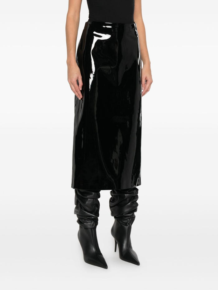 Msgm Gonna Nero Donna Midi Lucida 1
