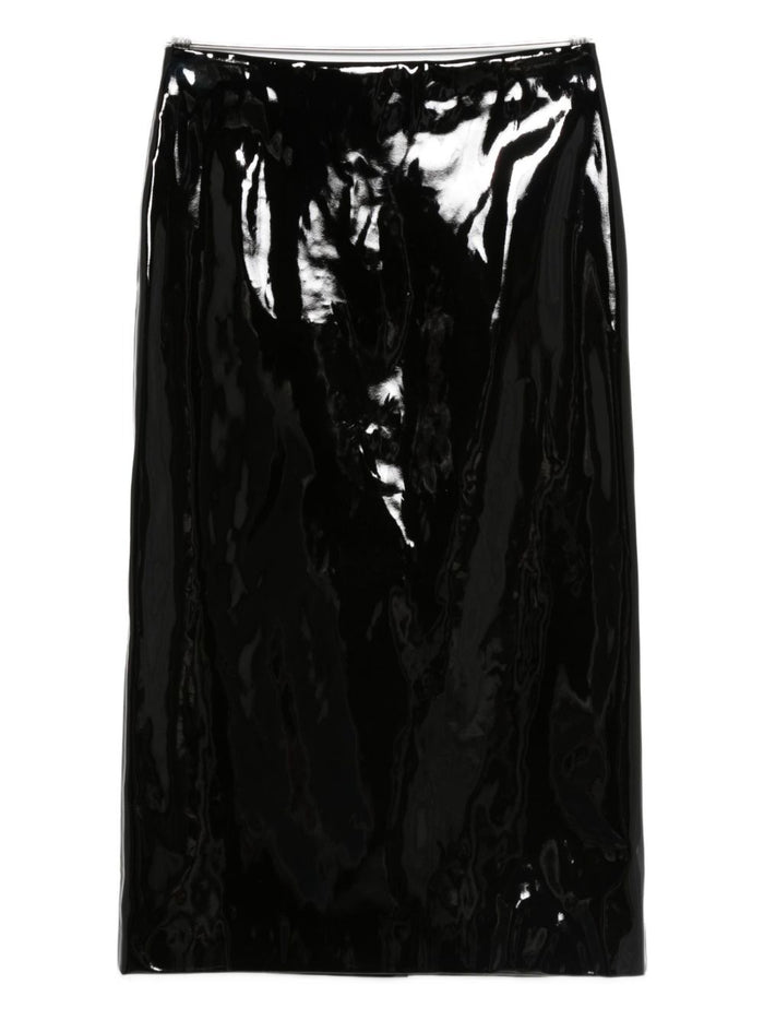 Msgm Gonna Nero Donna Midi Lucida 5