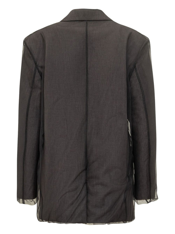 MSGM Damen-Graue Jacke 2