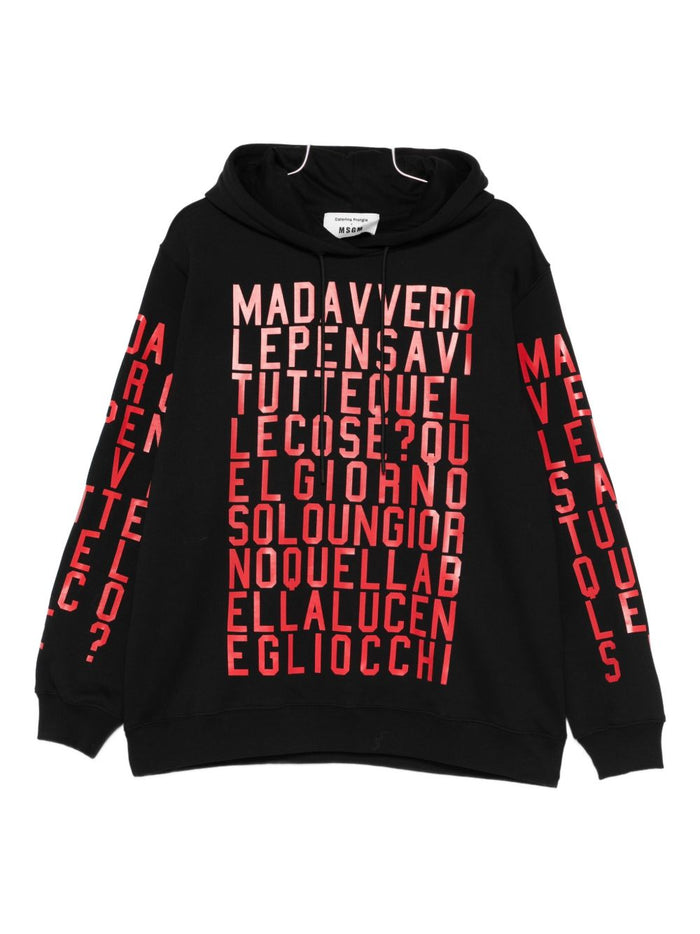 MSGM Damen Sweatshirt in schwarz 1