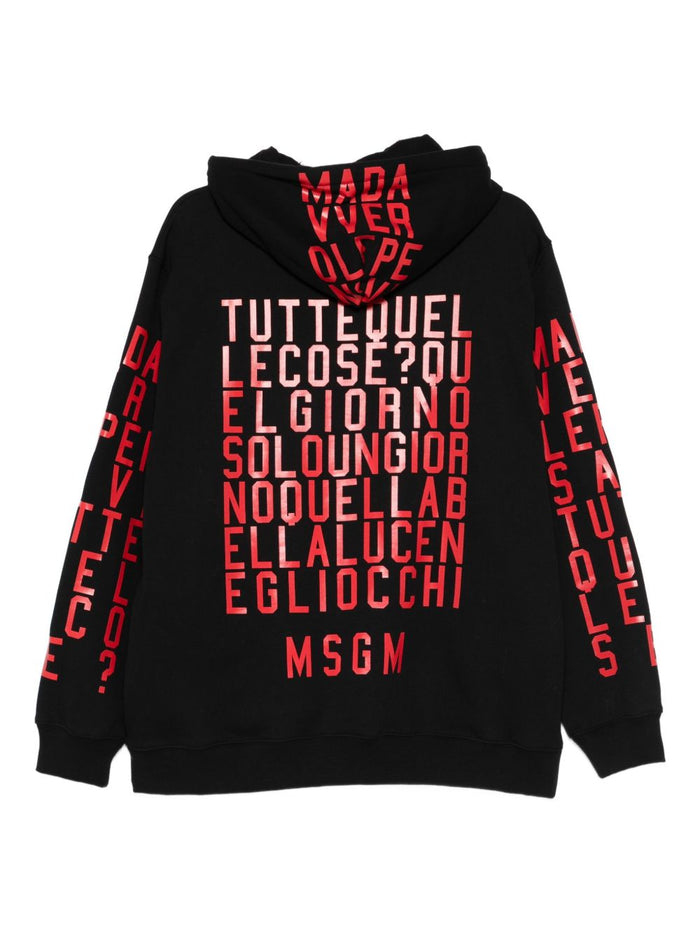 MSGM Damen Sweatshirt in schwarz 2