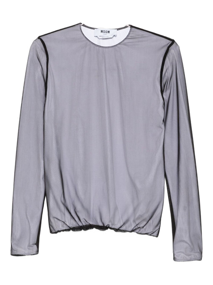 MSGM Damen-Lagenoberteil in Schwarz-Weiß 1