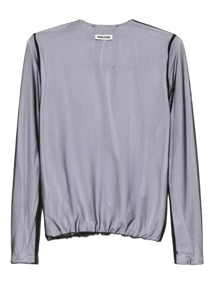 MSGM Damen-Lagenoberteil in Schwarz-Weiß 2