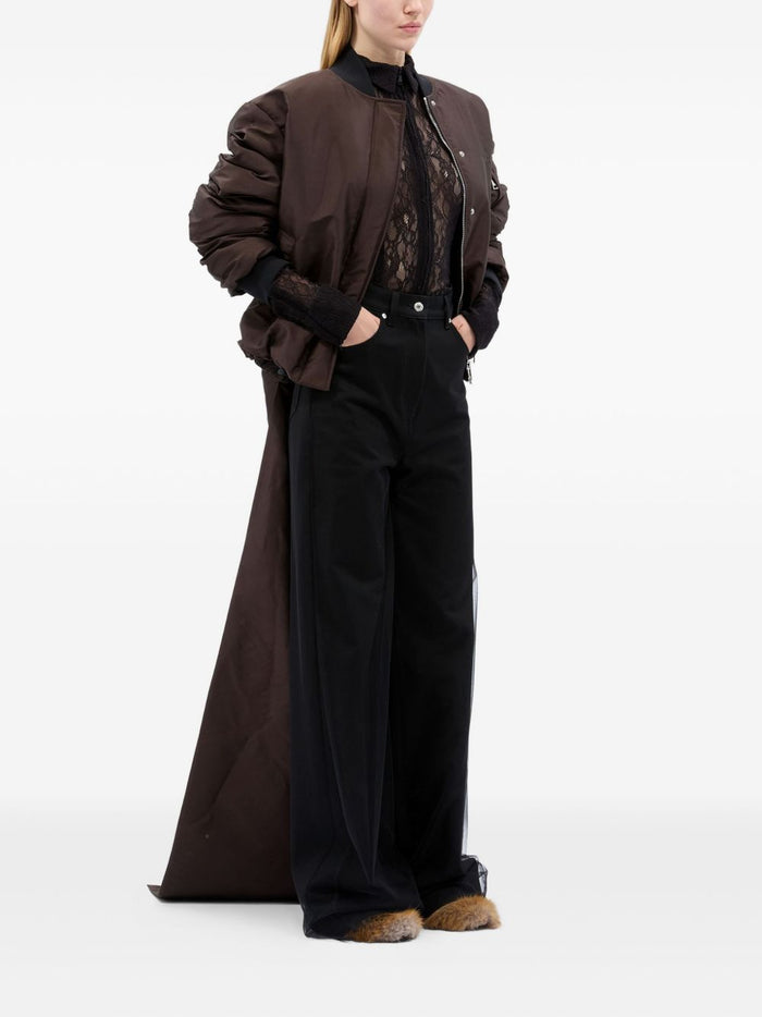 Schwarze Damenhose von Msgm mit Tüll 2