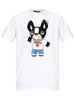 Dsquared2 T-shirt Bianco Uomo Bulldog Francese 5