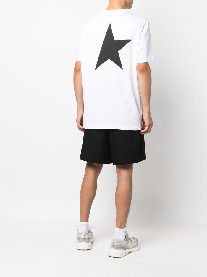 Golden Goose T-shirt Bianco Uomo Stella Posteriore 3