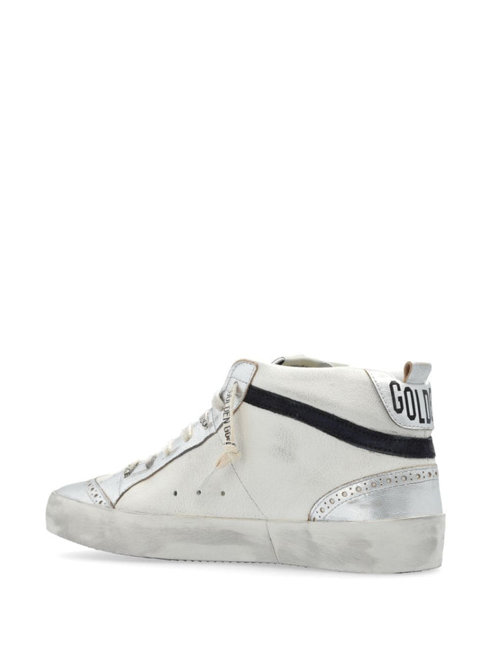 Golden Goose Scarpa Bianco Donna Mid Star Laminated 3