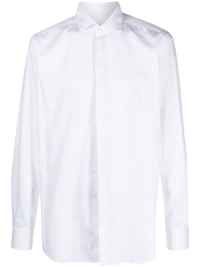 Xacus White Men's Shirt with French Collar Cotton 1