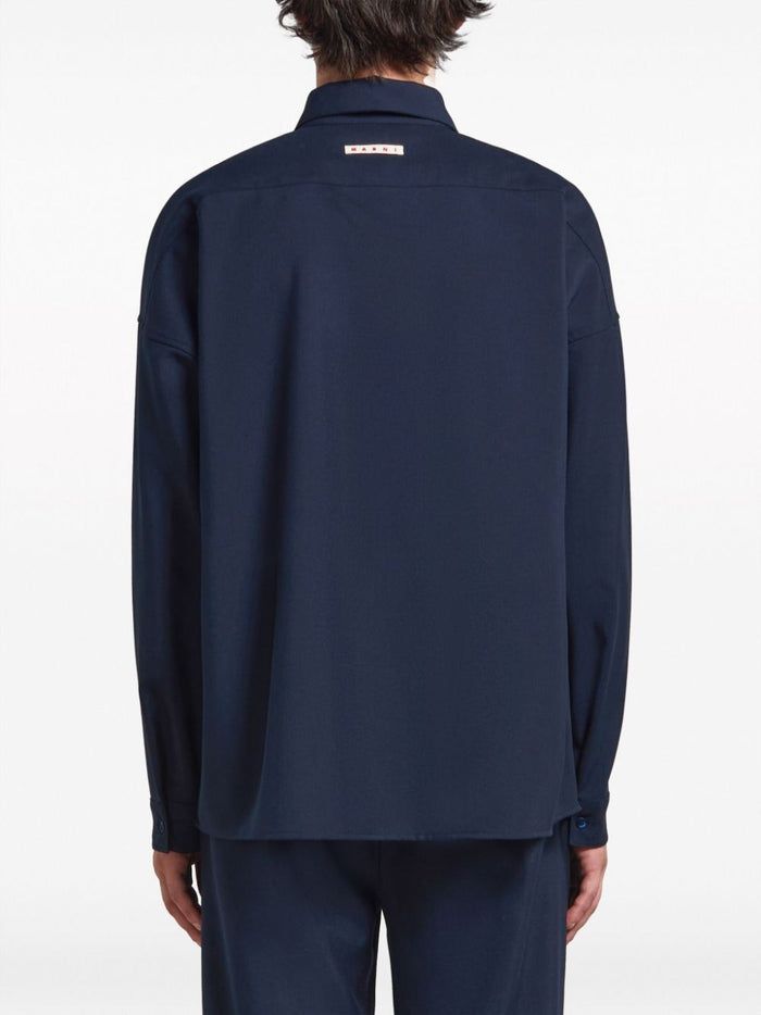 Marni Men's Blue Shirt with Chest Pocket 4