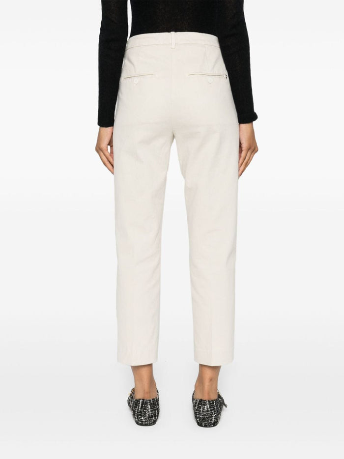 Dondup Pantalone Bianco Donna Nima Bottoni a Vista 3