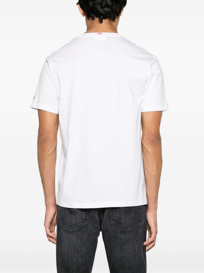 Mc2 Saint Barth White Men's T-shirt with Italian Surfer motif 3