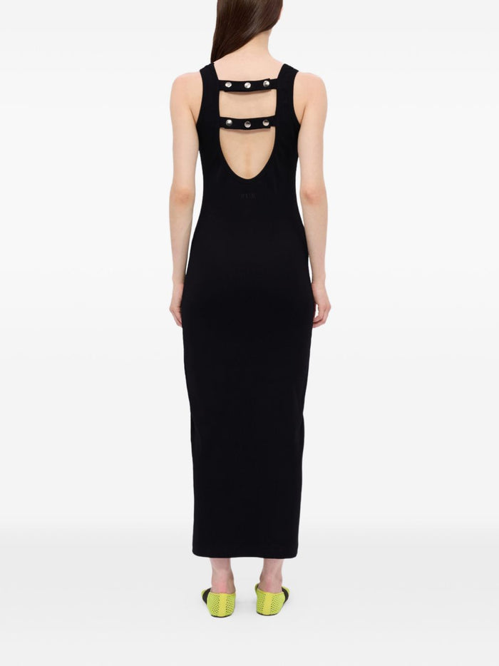 Msgm Abito Borchie Posteriori Donna Nero 3