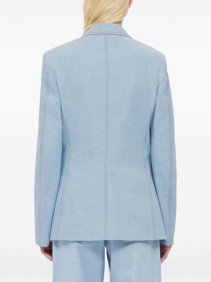 Msgm Giacca Jeans Donna Blu 3