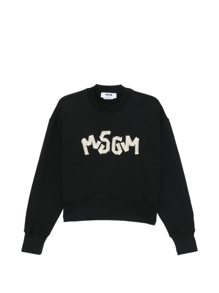 Msgm Felpa Nero Donna 1