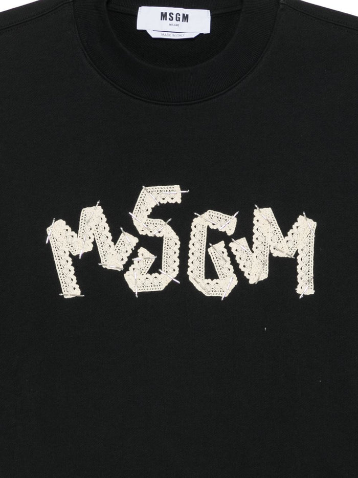Msgm Felpa Nero Donna 3