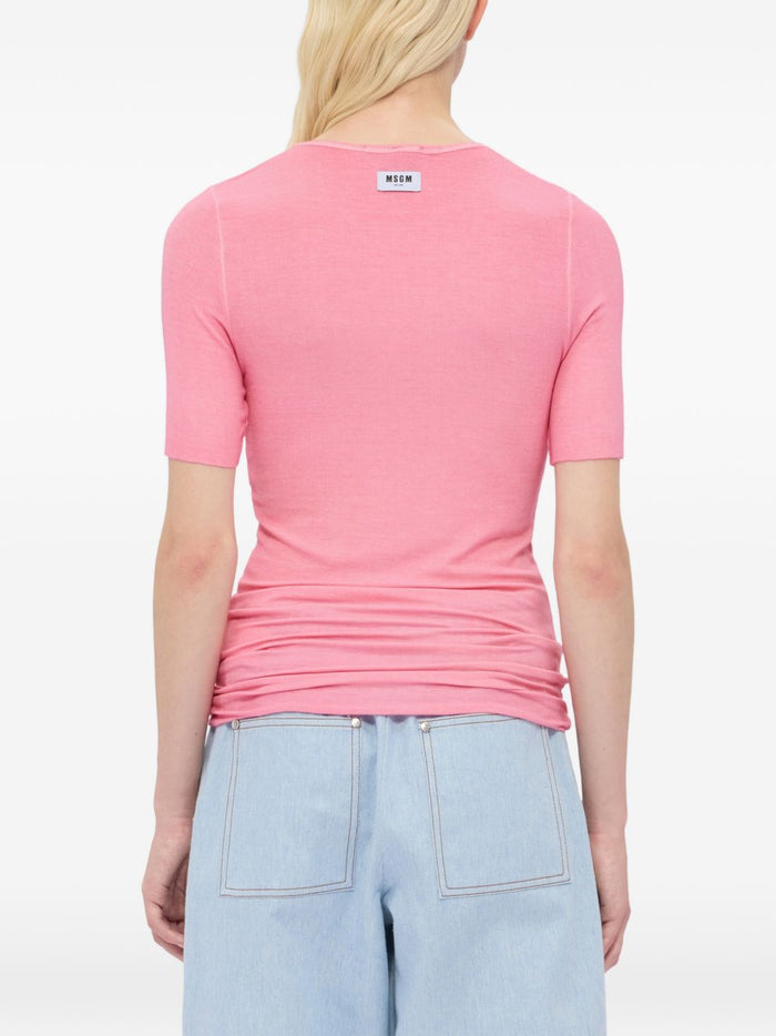 Msgm T-shirt Essenziale Donna Rosa 3