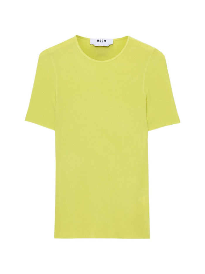 Msgm T-shirt Essenziale Donna Giallo 5