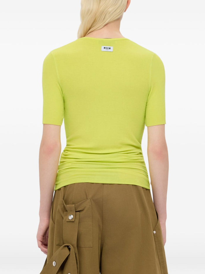 Msgm T-shirt Essenziale Donna Giallo 3