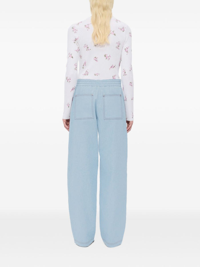 Msgm Pantalone Denim Donna Blu 2