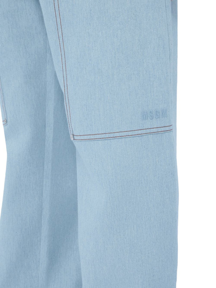 Msgm Pantalone Denim Donna Blu 3