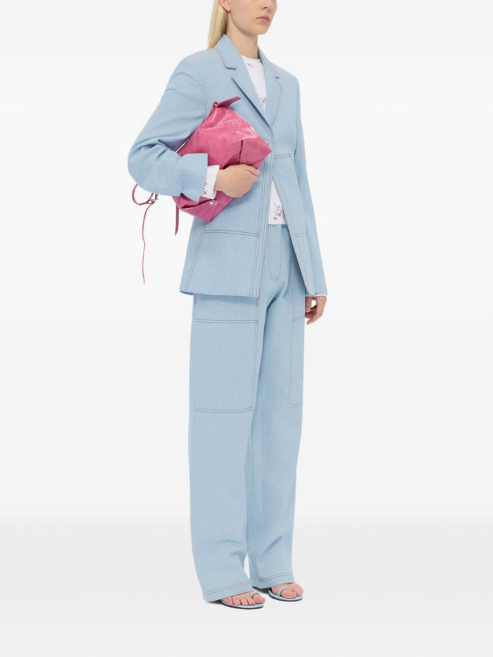 Msgm Pantalone Denim Donna Blu 1
