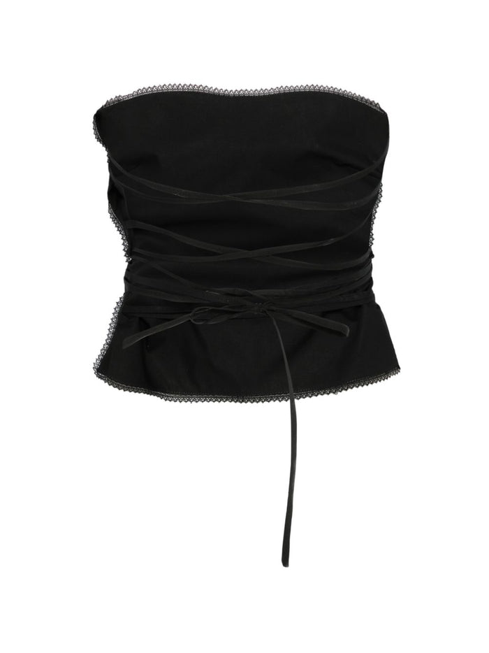 Msgm Top Senza Spalline Donna Nero 2