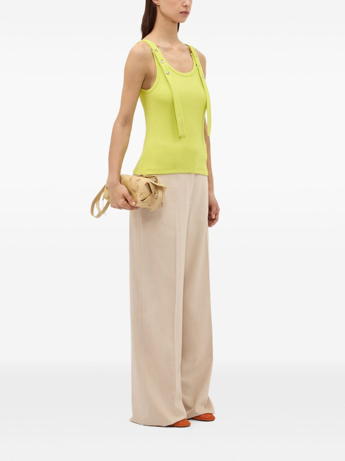 Msgm Top Dettaglio Borchie Donna Giallo 2