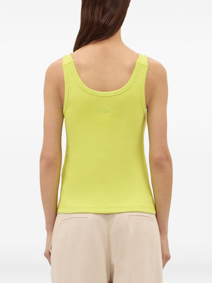 Msgm Top Dettaglio Borchie Donna Giallo 3