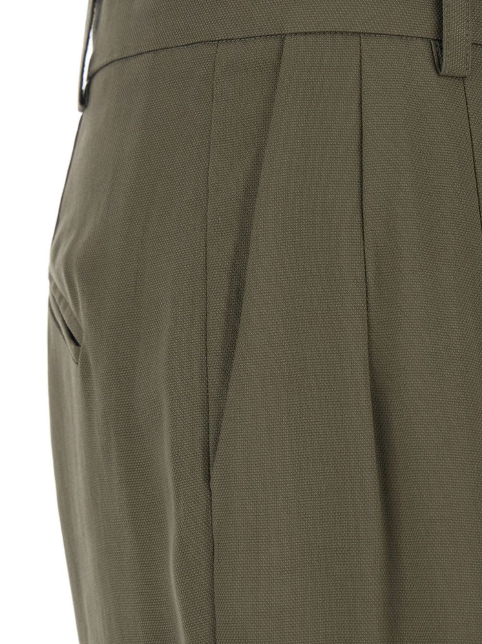 Federica Tosi Pantalone Plissettato Donna Verde 3